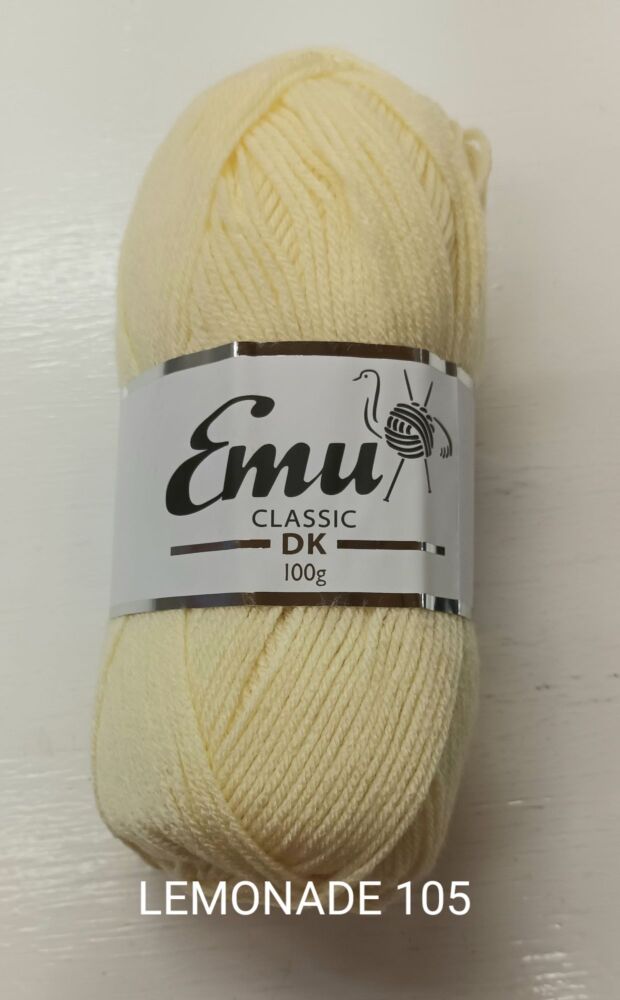 Emu Double Knitting Yarn 100g Lemonade 105 Knitting & Crochet