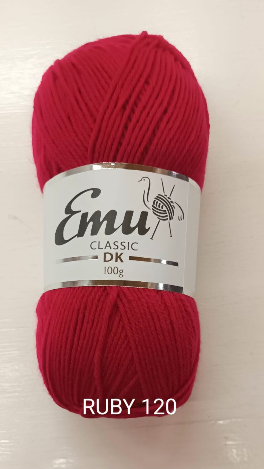 Emu Double Knitting Yarn 100g Ruby 120 Knitting & Crochet