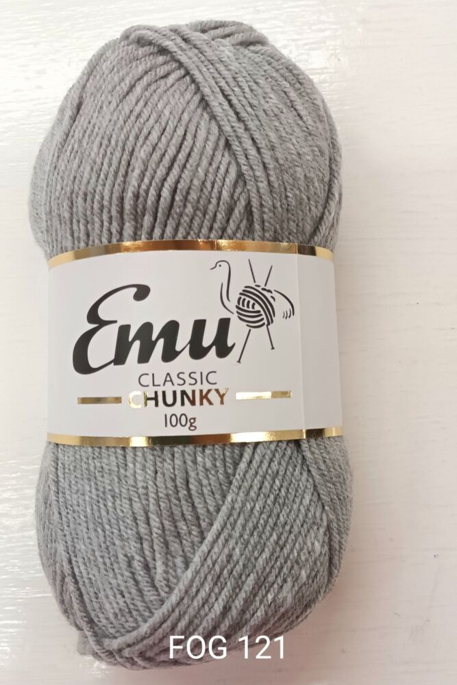 Emu Chunky Yarn 100g Fog 121 Knitting & Crochet