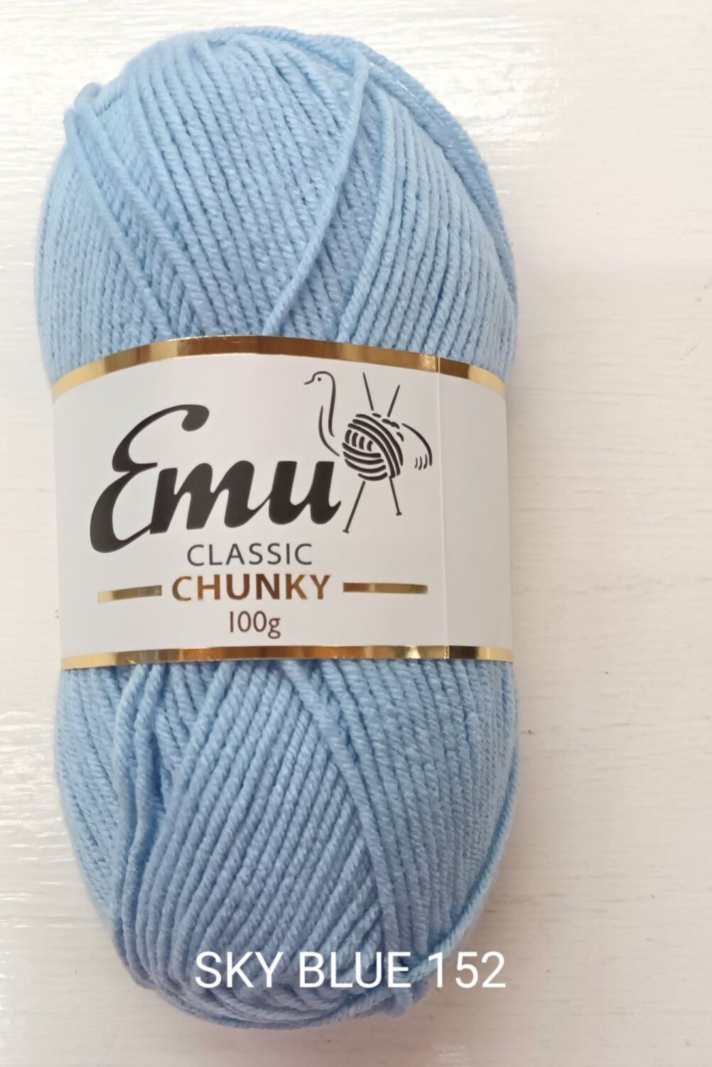 Emu Chunky Yarn 100g Sky Blue 152 Knitting & Crochet