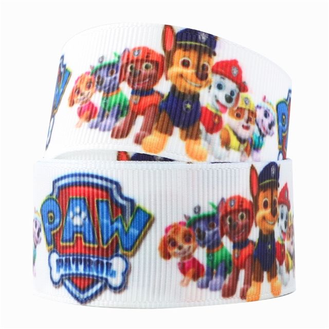 Paw Patrol Grosgrain Ribbon 16/22mm Widths Sold per Metre Blue Badge