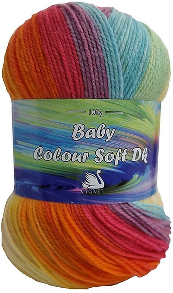 Cygnet Baby Colour Soft Double Knitting Yarn 100g Honey Wiggles 554