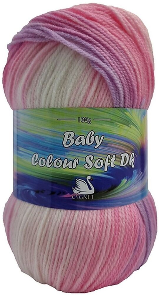 Cygnet Baby Colour Soft Double Knitting Yarn 100g Sugar Fairy 551