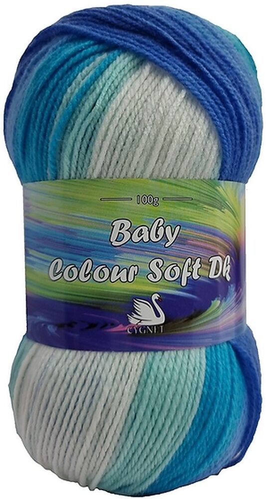 Cygnet Baby Colour Soft Double Knitting Yarn 100g Twizzle Top 550