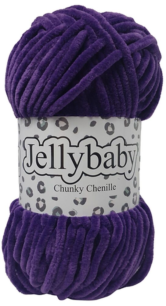 Cygnet Jelly Baby Chenille Yarn 100g Deep Violet 008