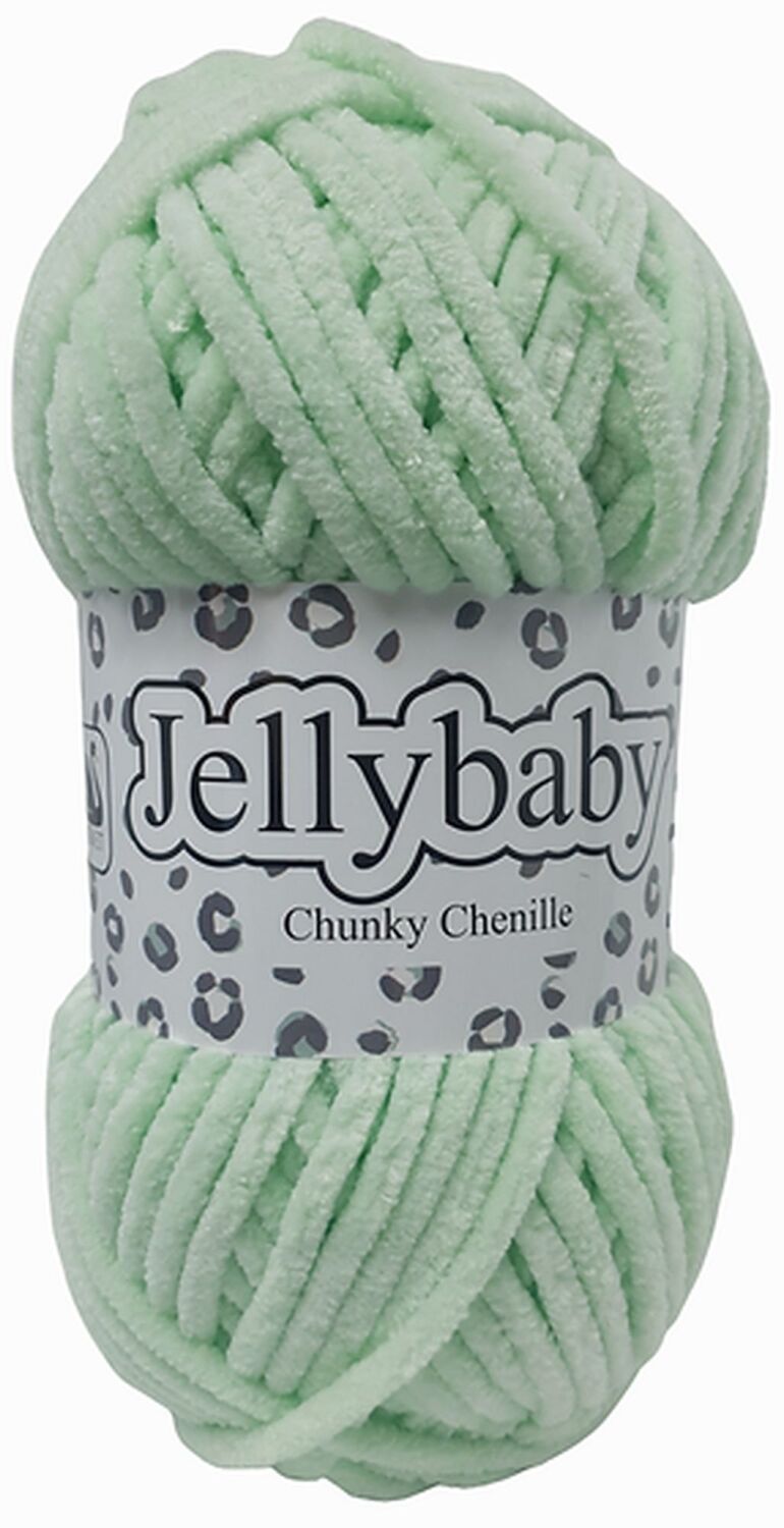 Jelly Baby Chenille Yarn 100g Mint Tea 009