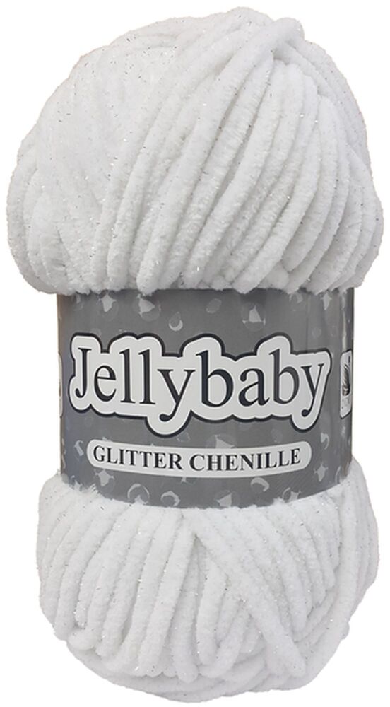 Jelly Baby Glitter Chenille Yarn 100g Cool Diamond 013