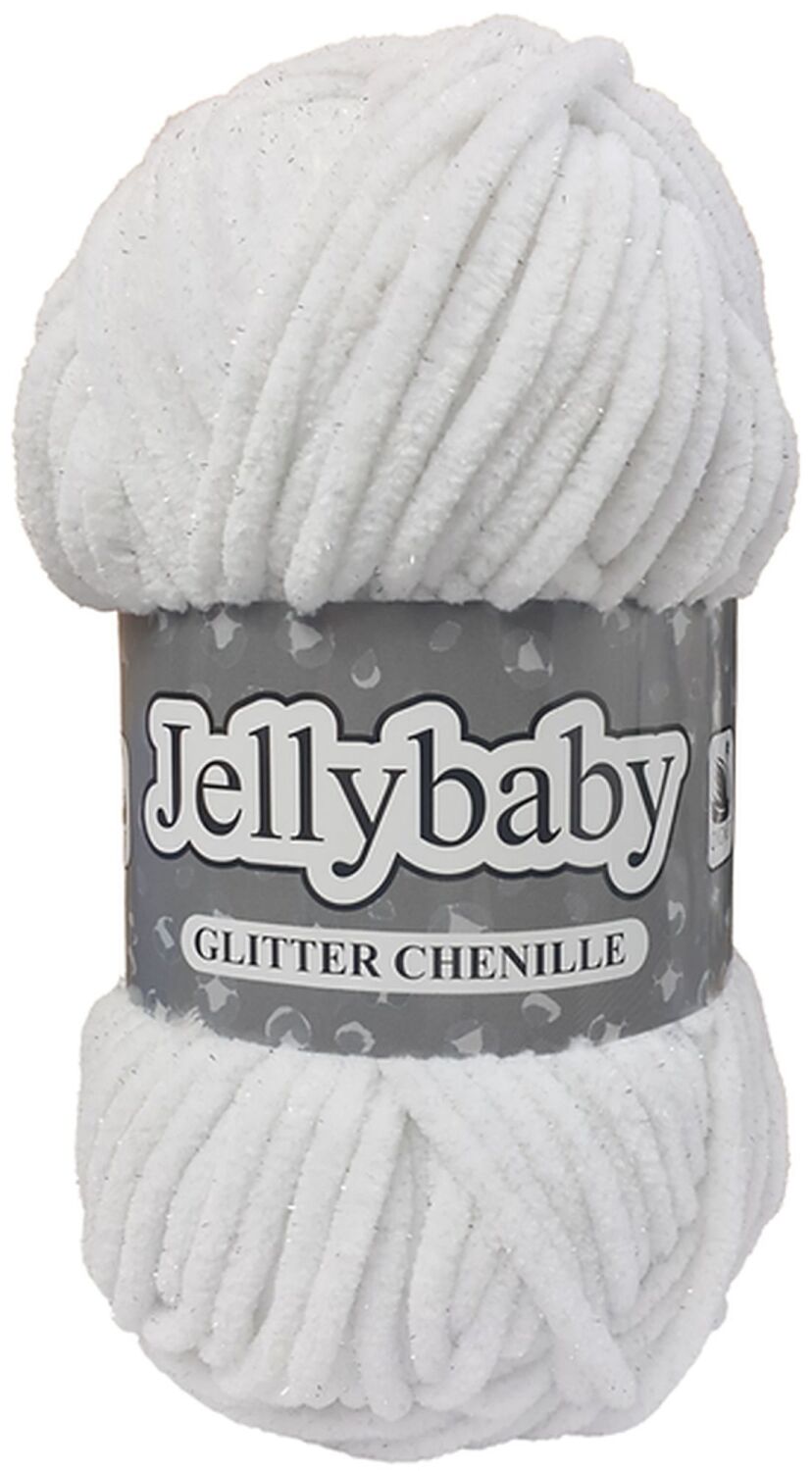 Jelly Baby Glitter Chenille Yarn 100g Cool Diamond 013