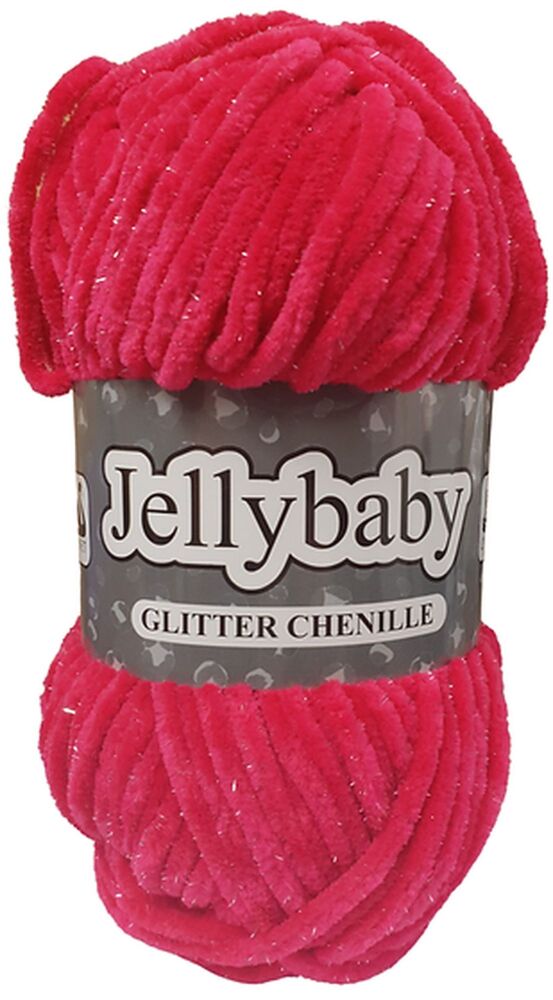 Jelly Baby Glitter Chenille Yarn 100g Party Pop 015
