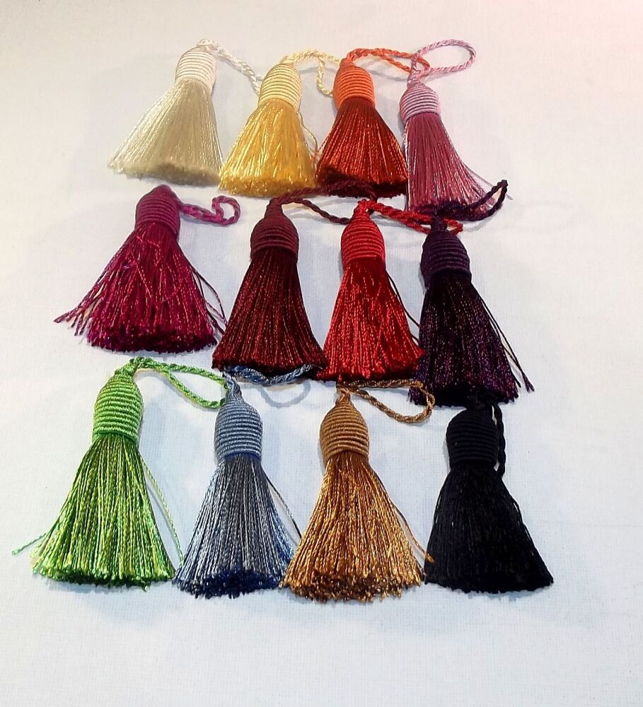 Beehive Top Plain Tassels 6cm + 3cm Loop Sold Individually