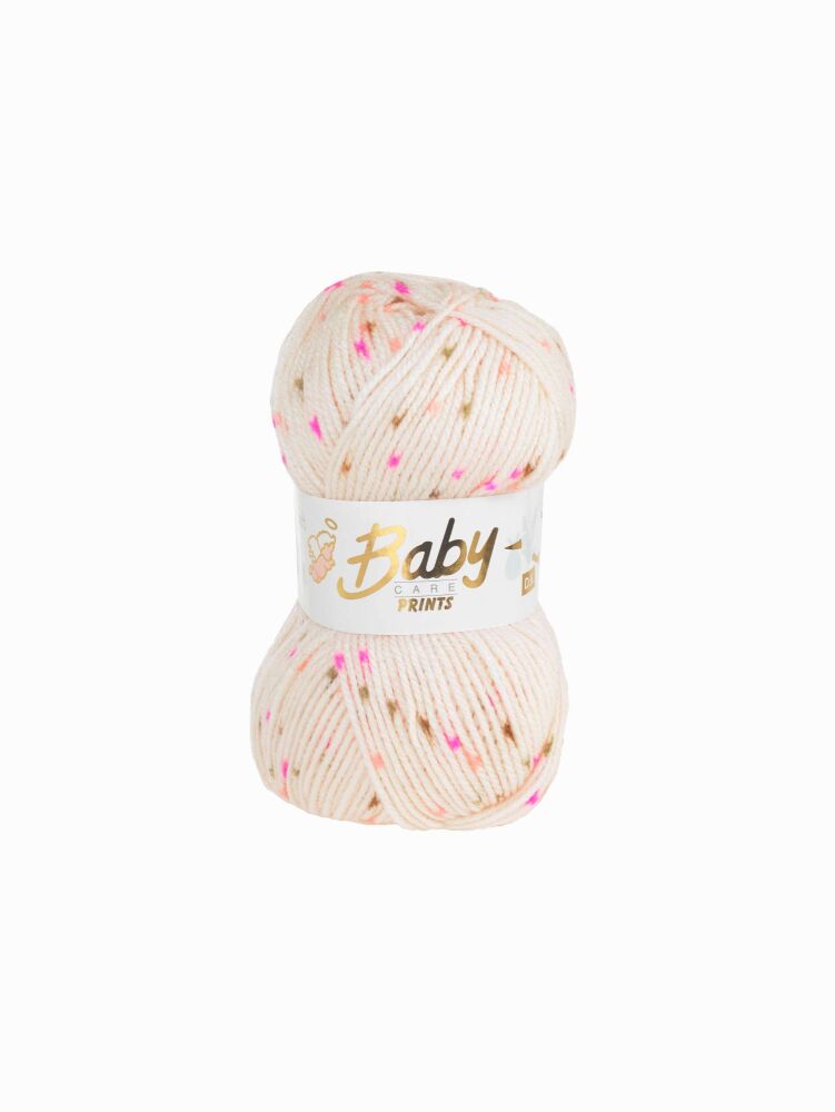 Baby Spot 100g Double Knitting Yarn Crochet Crafts Pink & Brown 652