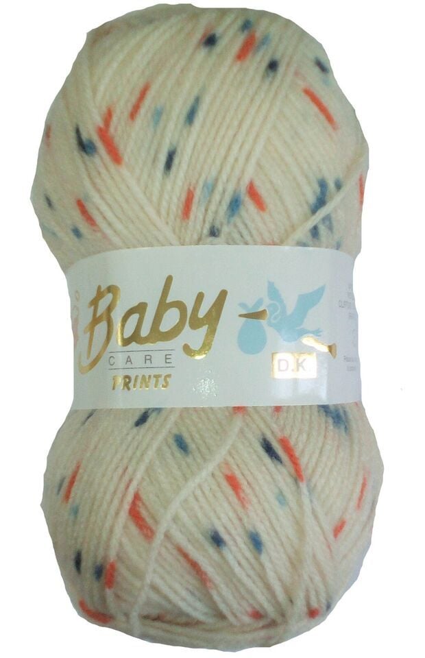 Baby Spot 100g Double Knitting Yarn Crochet Crafts Blue & Terracotta 653