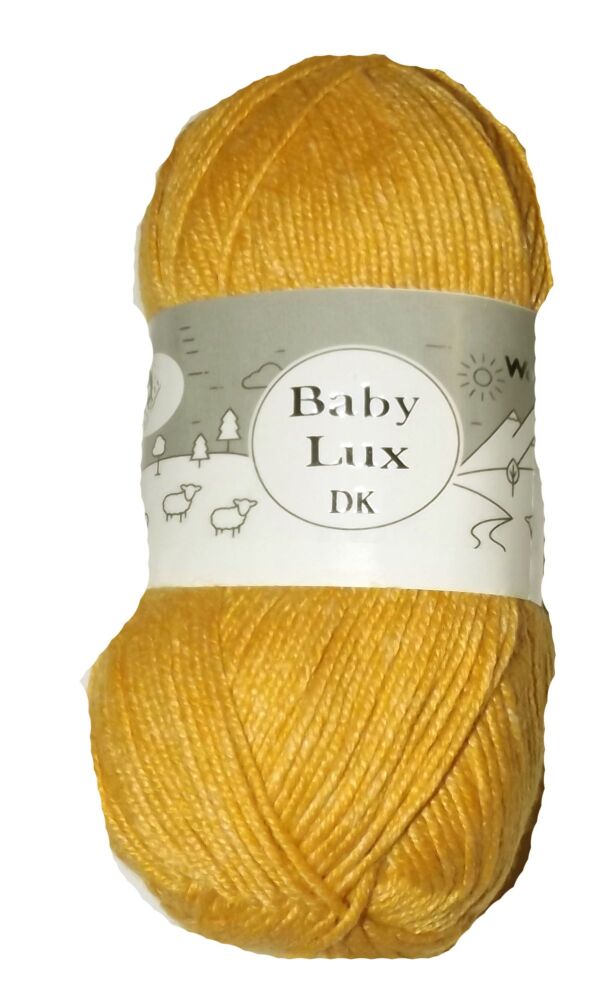 Baby Lux 100g Double Knitting Yarn  Crochet Crafts Mustard 70253