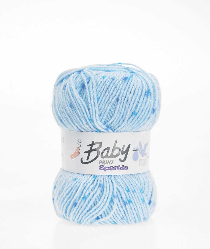 Baby Sparkle 100g Double Knitting Yarn Crochet Crafts Blue 1655