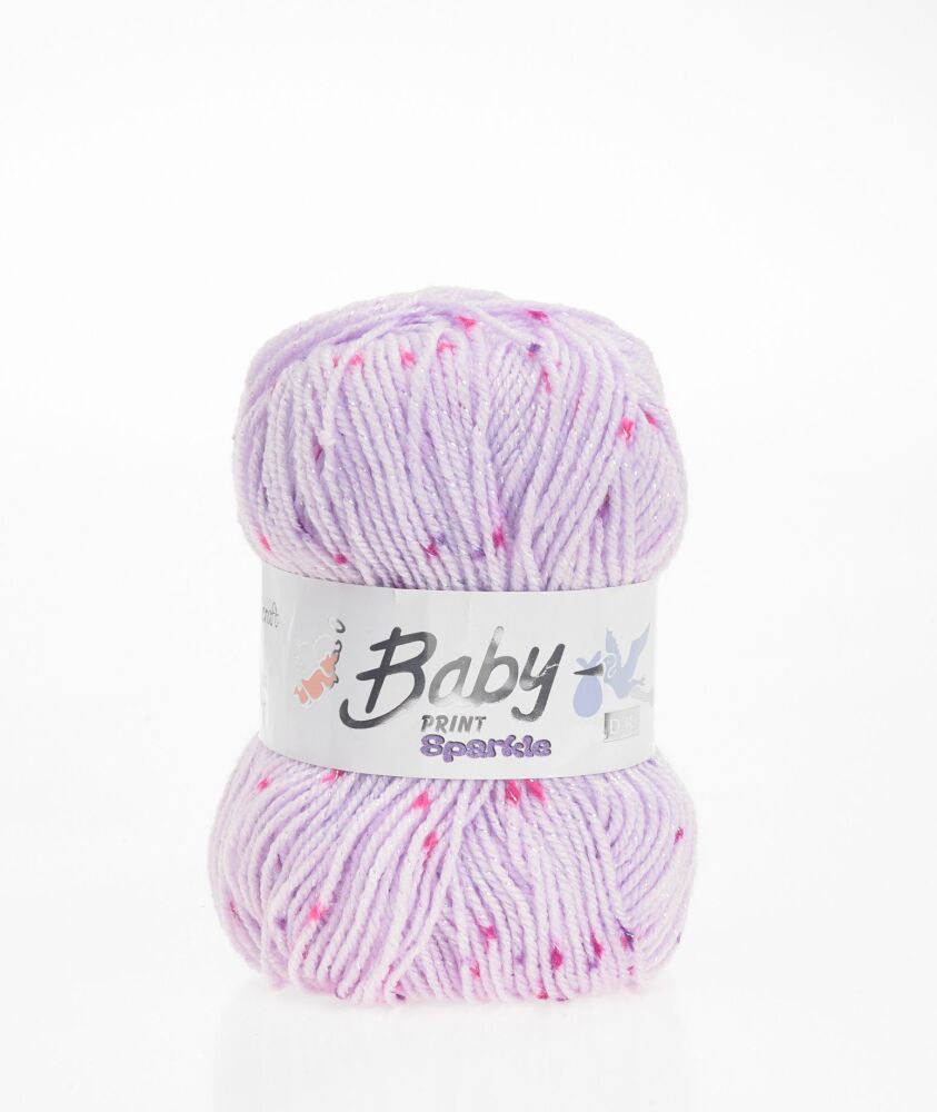 Baby Sparkle 100g Double Knitting Yarn Crochet Crafts Lilac 1658