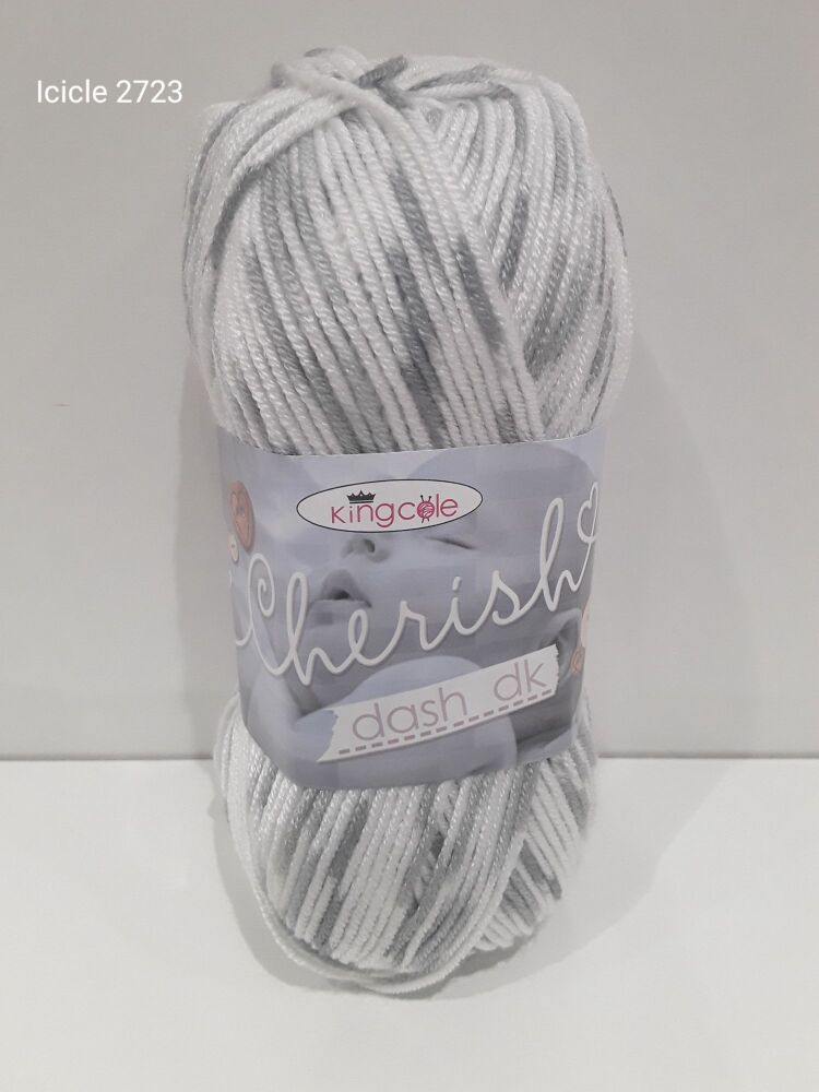 King Cole Cherish Dash Yarn 100g Icicle 2723