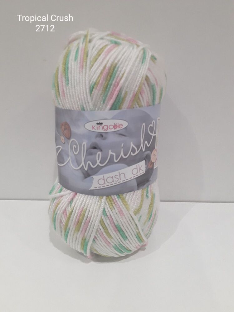 King Cole Cherish Dash Yarn 100g Tropical Crush 2712