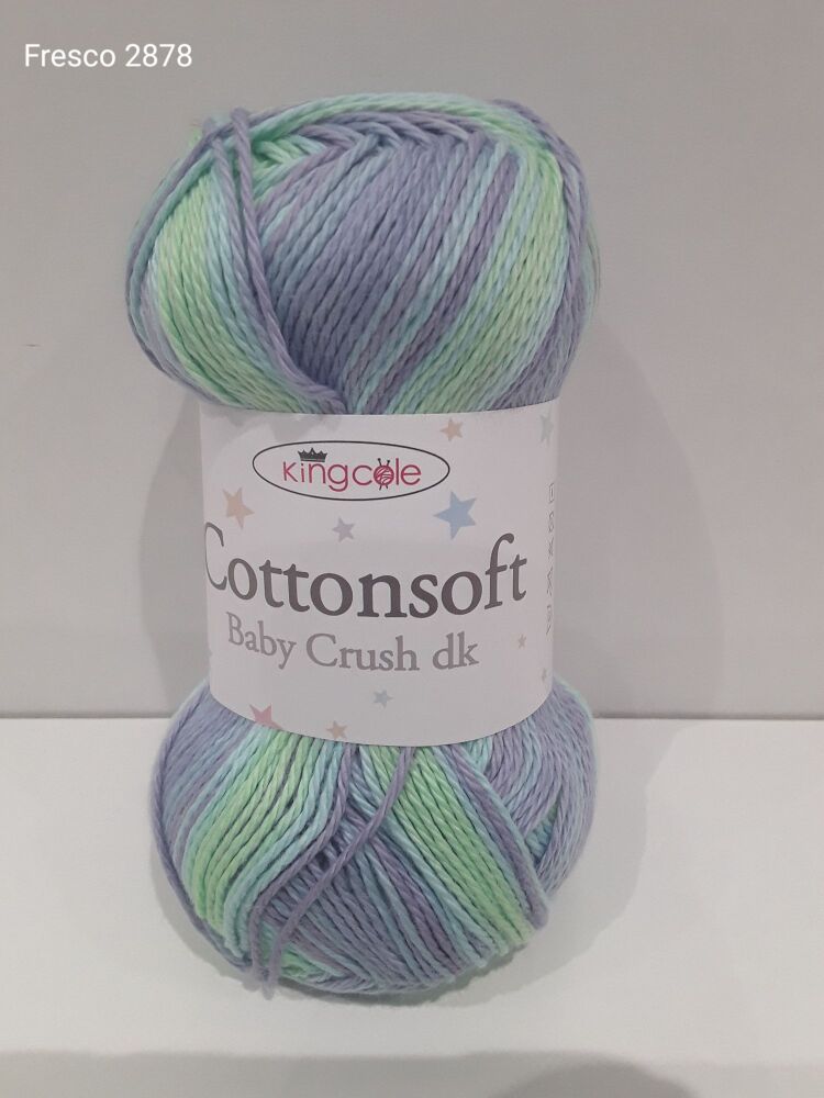 Cotton Soft Baby Crush 100g Double Knitting Yarn Crochet Crafts Fresco