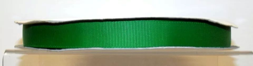 Grosgrain Ribbon Plain Colours 9/19/38mm Wide Emerald Green