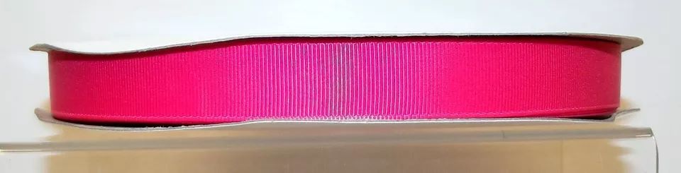 Grosgrain Ribbon Plain Colours 9/19/38mm Wide Fuchsia Pink