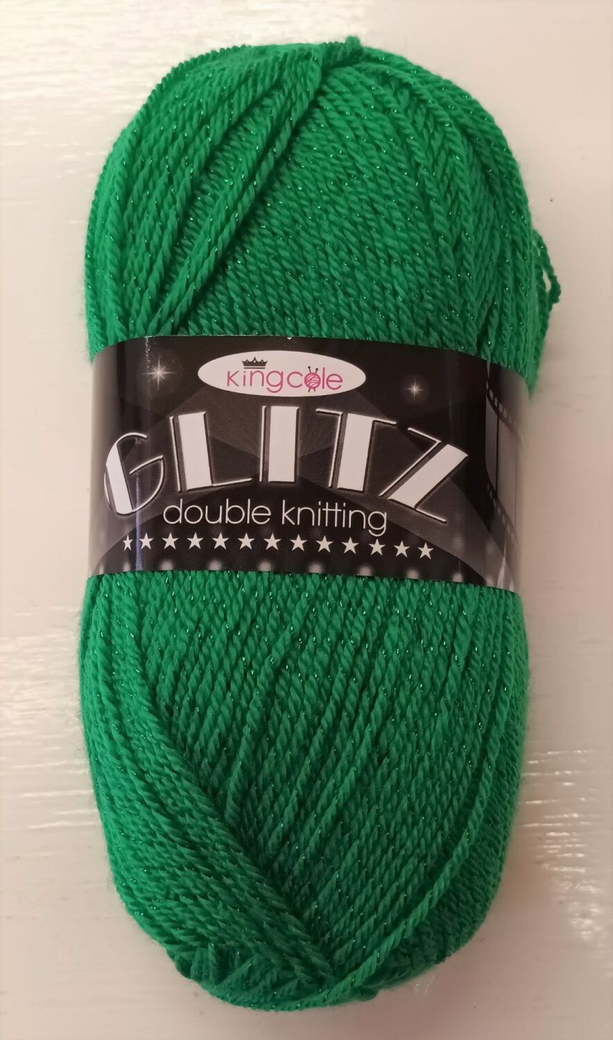 King Cole Glitz 100g Double Knitting  Yarn Crochet Crafts Christmas Green 3