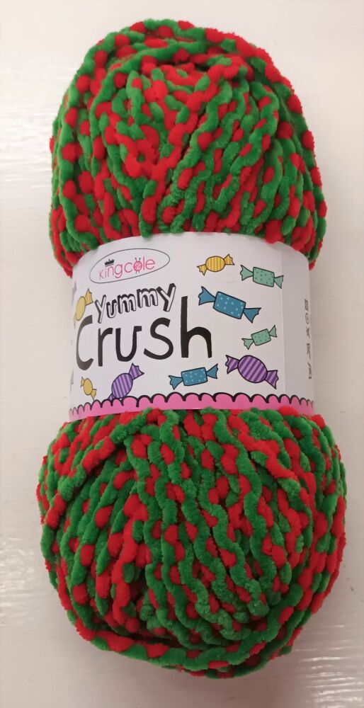 King Cole Yummy Crush 100g Super Chunky Knitting Crochet Crafts Holly 4592