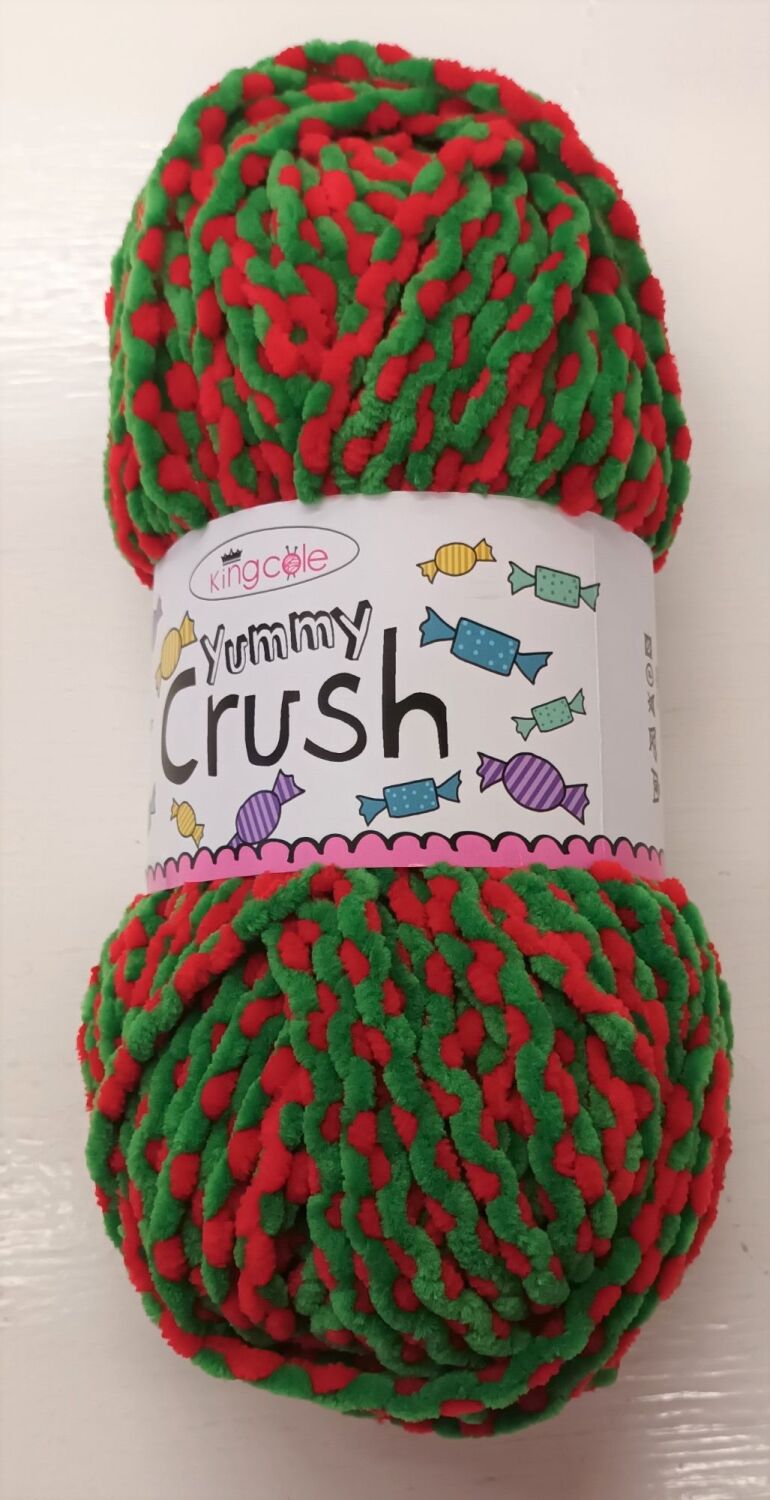 King Cole Yummy Crush 100g Super Chunky Knitting Crochet Crafts Holly 4592