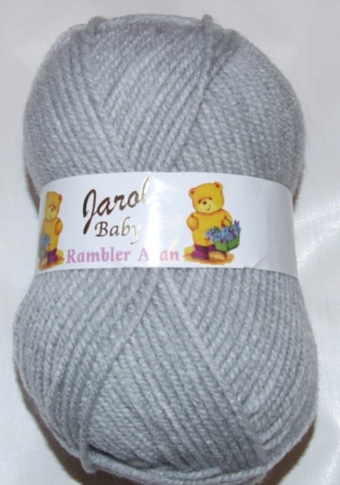 Jarol Rambler Baby Aran by Woolcraft 100g Knitting Crochet Crafts Silver 4316