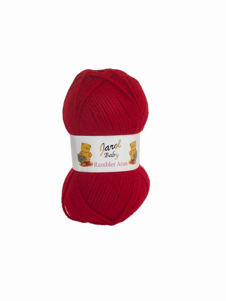 Woolcraft Jarol Rambler Baby Aran 100g Knitting Crochet Crafts Cherry 4318