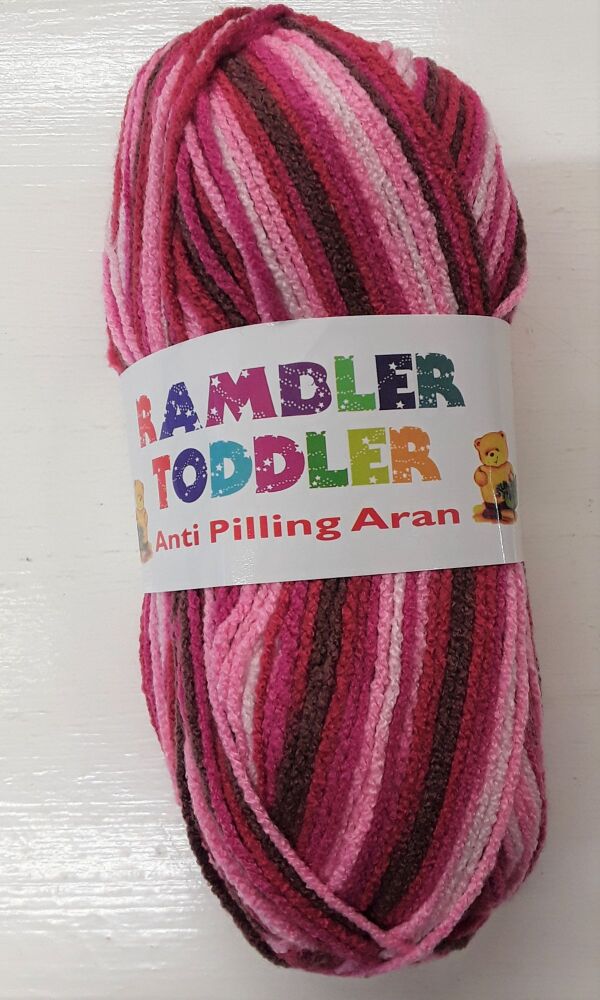 Jarol Rambler Toddler Aran by Woolcraft 100g Knitting Crochet Crafts Pinks 6283