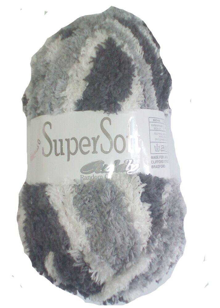 Supersoft Cuddly Chunky Yarn 100g Knitting Crochet Crafts Monochrome 6322