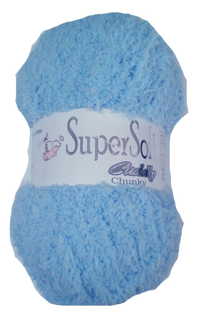 Supersoft Cuddly Chunky Yarn 100g Knitting Crochet Crafts Blue 03