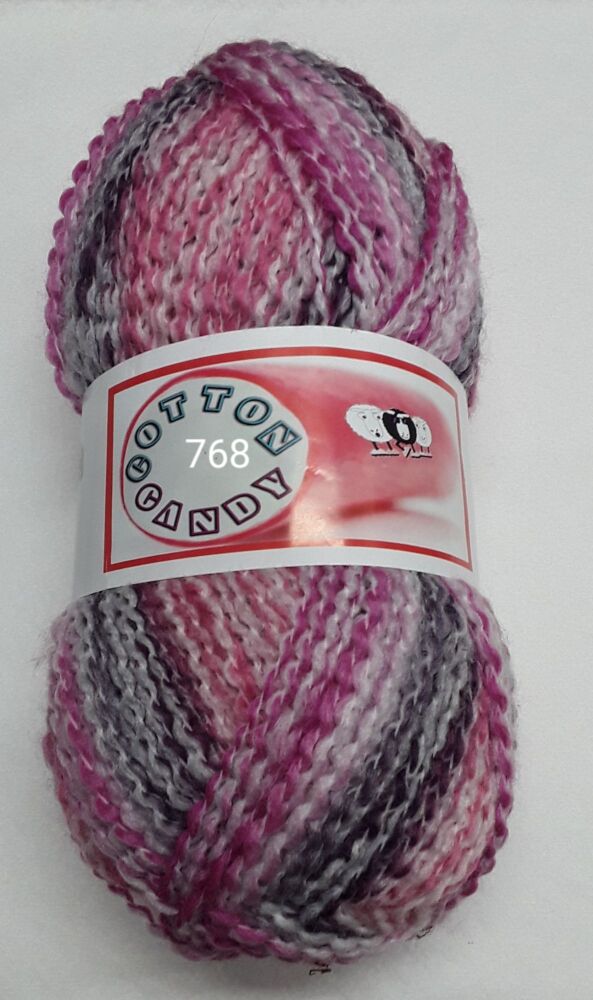 REDUCED TO CLEAR Cotton Candy Lightweight Chunky Yarn 100g 768 9 Balls