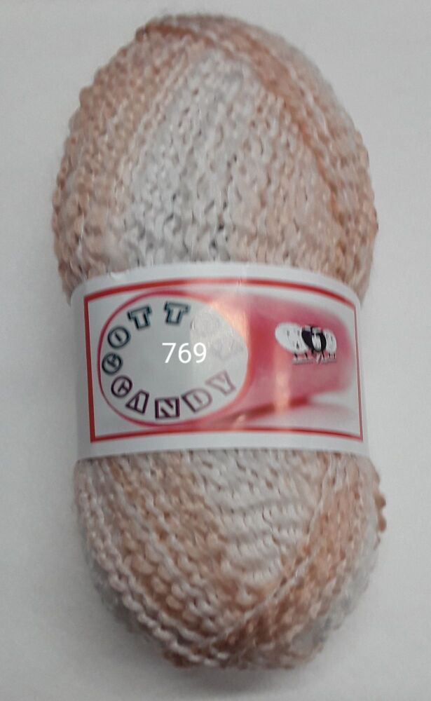 REDUCED TO CLEAR Cotton Candy Lightweight Chunky Yarn 100g 769