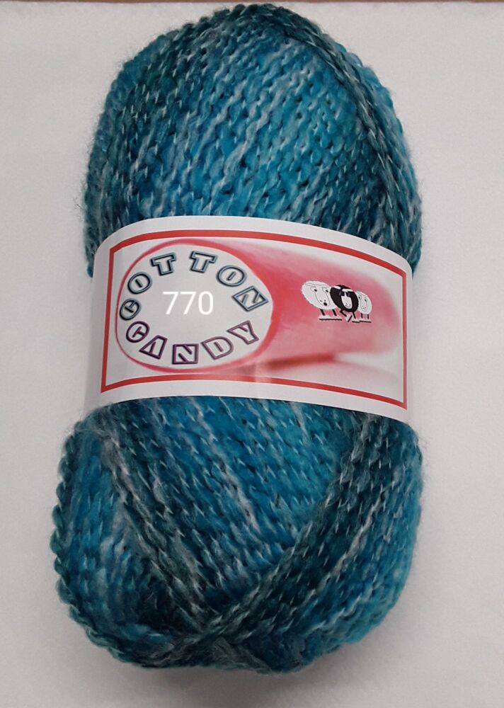 REDUCED TO CLEAR Cotton Candy Lightweight Chunky Yarn 100g 770 7 Balls