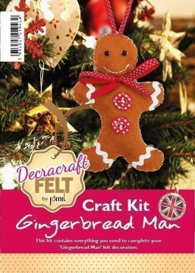 Felt Craft Kits Christmas Decoration Gingerbread Man