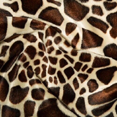 Fabric Animal Print Velboa Velour 60" Wide (150cm) Little Giraffe