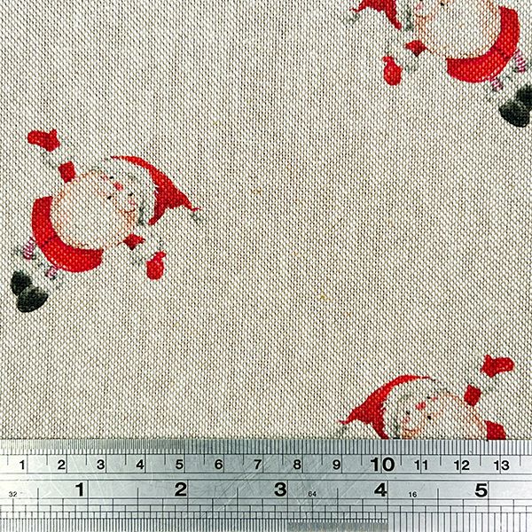 PVC Fabric Oilcloth Wipe Clean 54" Wide (135cm) Sold by 1/2m or 1m length Santa - Natural