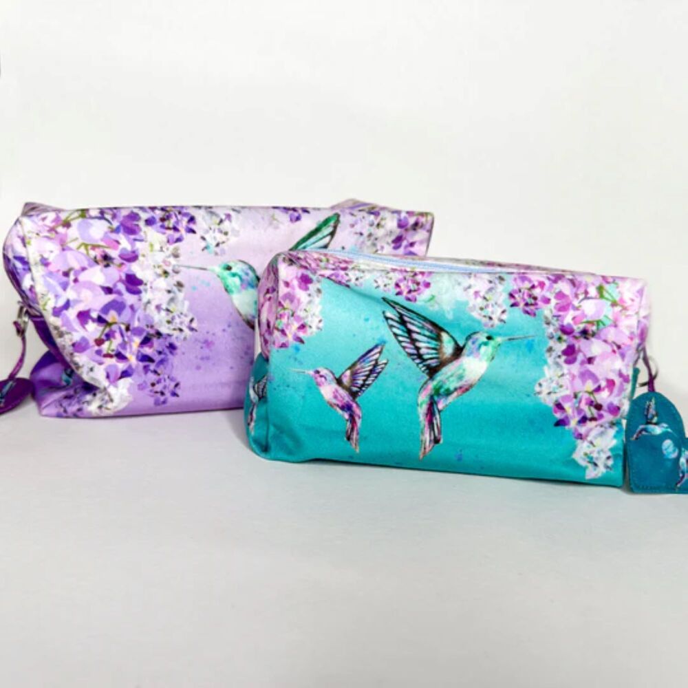 Sewing Kit Velvet Pouch Set by Amber Makes - Hummingbirds