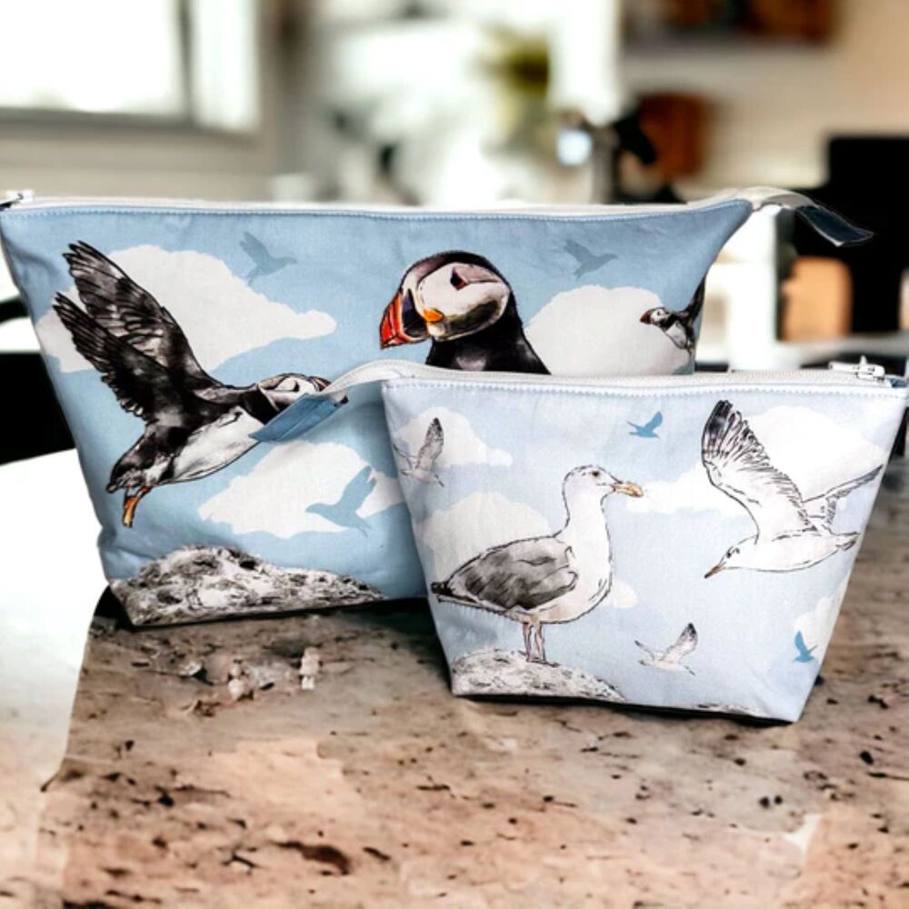 Sewing Kit Pretty Useful Pouches by Amber Makes - Sea Birds