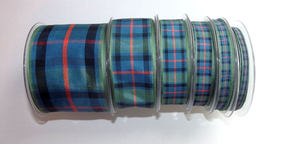 Tartan Ribbon Flower of Scotland 7/10/16/25/38mm Widths Sold per metre