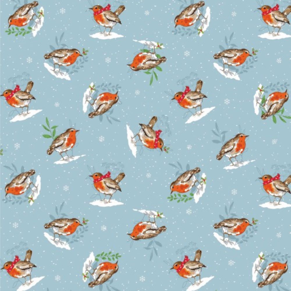 Christmas Fabric Winter Wonderland 112cm (44") Wide Sold as FQ, 1/2m or 1m Robins 81370-101