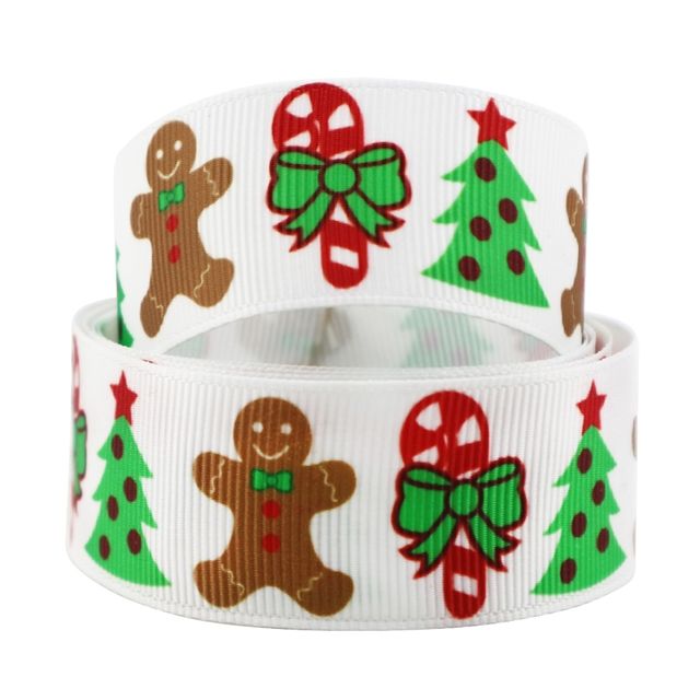 Christmas Grosgrain Ribbon 16/22/38mm Wide Sold per Metre Gingerbread Man