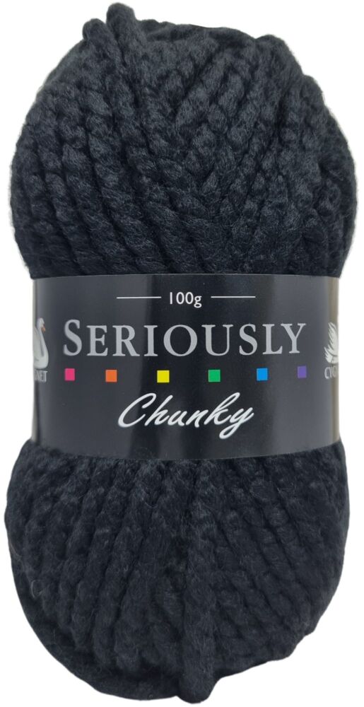 Seriously Chunky Yarn 100g Black 217 Knitting Crochet Crafts