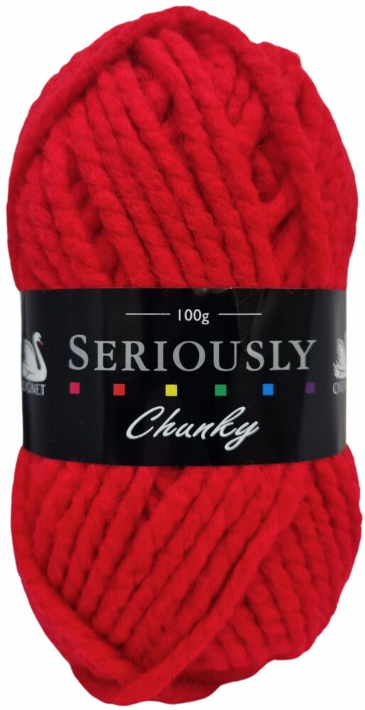 Seriously Chunky Yarn 100g Bright Red 1206 Knitting Crochet Crafts