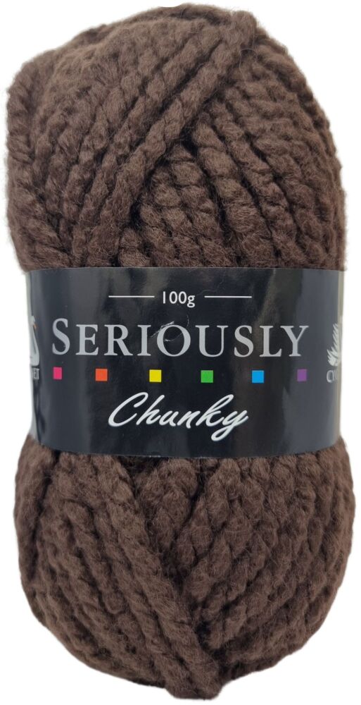 Seriously Chunky Yarn 100g Chocolate 3583 Knitting Crochet Crafts