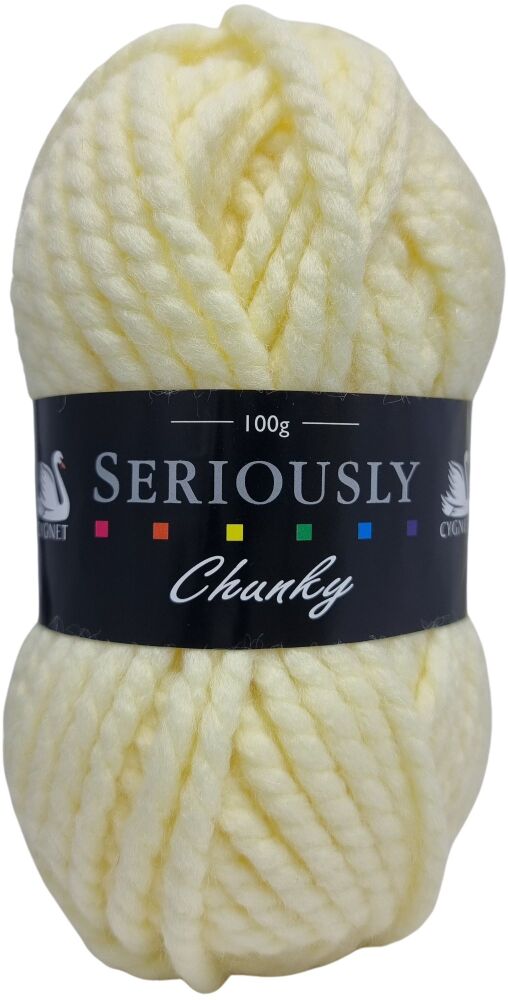 Seriously Chunky Yarn 100g Lemon Zest Knitting Crochet Crafts