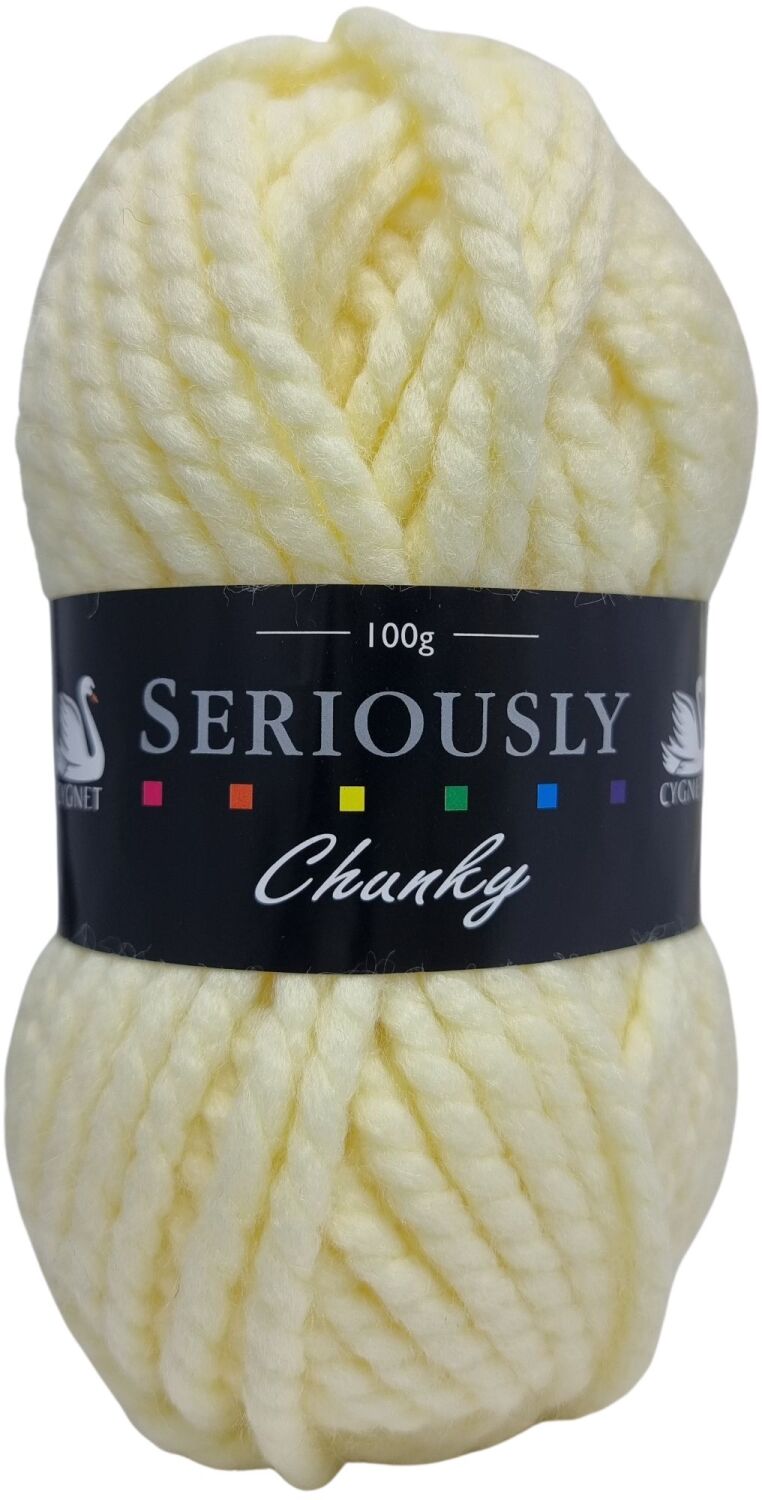 Seriously Chunky Yarn 100g Lemon Zest Knitting Crochet Crafts