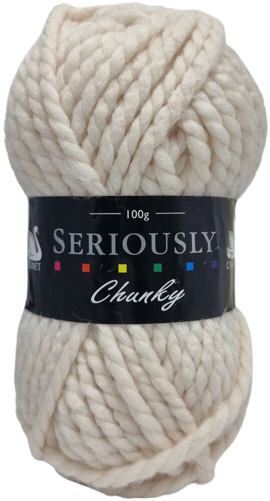 Seriously Chunky Yarn 100g Cream 0288 Knitting Crochet Crafts