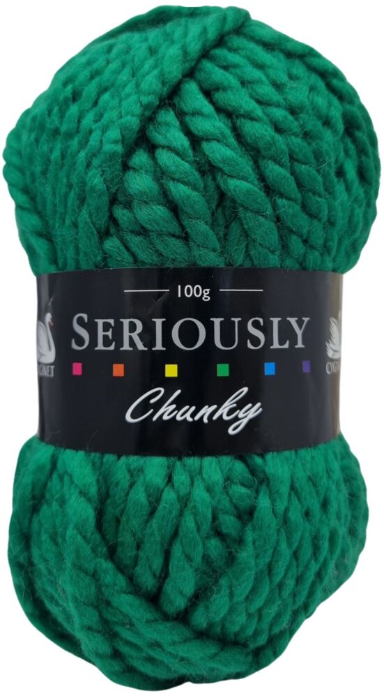 Seriously Chunky Yarn 100g Emerald 377 Knitting Crochet Crafts